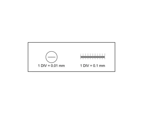 Аксессуар для микроскопов Sigeta Калібрувальна лінійка Slide-7 X 0.01мм, 0.1мм (65668)