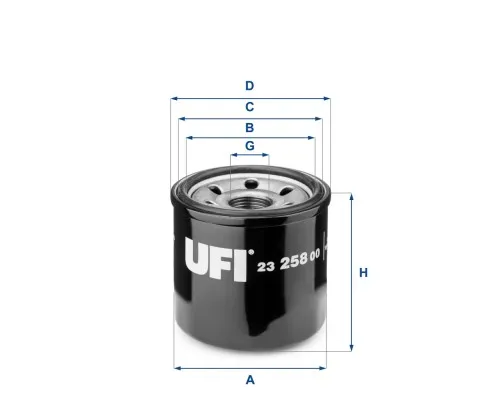 Фільтр масляний UFI 23.258.00