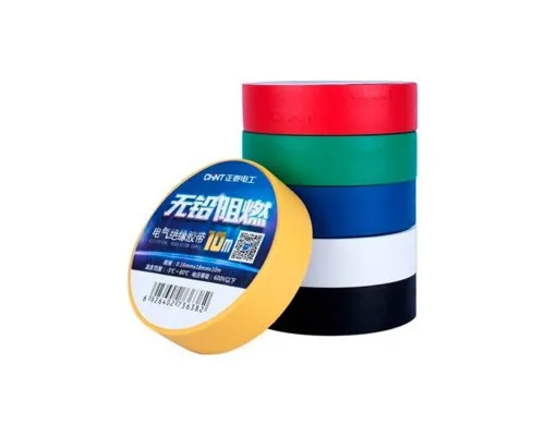 Ізоляційна стрічка CHNT 0.16мм*18мм*20м Green, 600v, temp -5°С/+ 80°С, 10 шт. (0,16мм*18мм*20м-G)