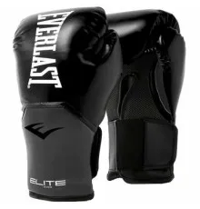 Боксерские перчатки Everlast Elite Training Gloves 870270-70-816 чорний/сірий 16 oz (009283609092)