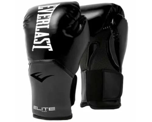 Боксерські рукавички Everlast Elite Training Gloves 870270-70-816 чорний/сірий 16 oz (009283609092)