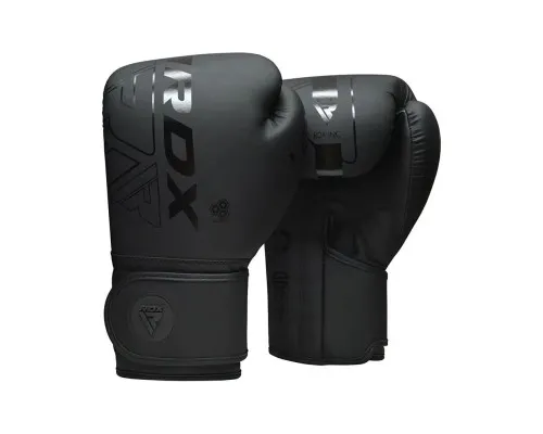 Боксерські рукавички RDX F6 Kara Matte Black 16 унцій (BGR-F6MB-16OZ)