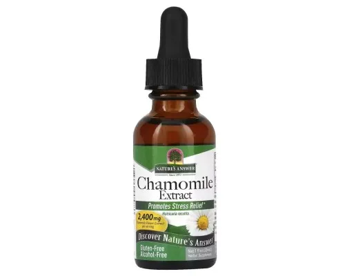 Травы Nature's Answer Экстракт ромашки без спирта, 2400 мг, Chamomile Extract, 30 мл (NTA-00588)