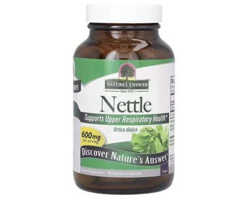 Травы Nature's Answer Крапива, 600 мг, Nettle, 90 вегетарианских капсул (NTA-16306)