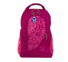 Рюкзак школьный Bagland Бис Малиновый/Цветы 21 л (0055670) (461416722)