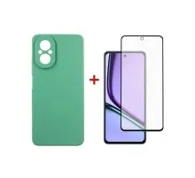 Чохол до мобільного телефона Dengos Realme C67 Soft + Glass Mint (DG-KM-100)