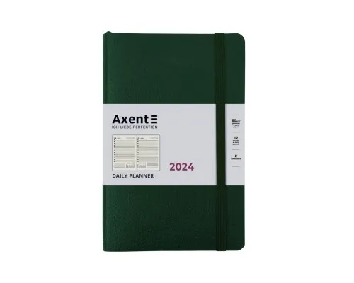 Тижневик Axent 2024 Partner Soft Skin 145 x 210 мм, темно-зелений (8810-24-23-A)