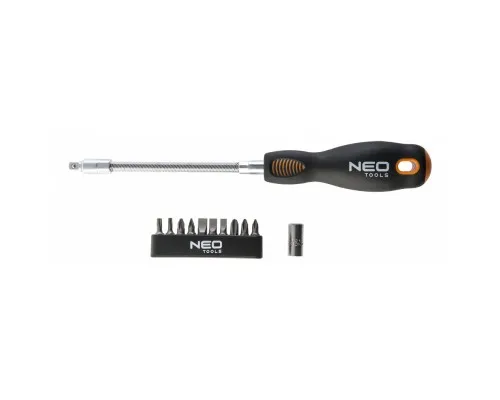 Отвертка Neo Tools с гибким стержнем, набор бит 12 шт (04-212)