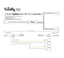 Гирлянда Twinkly PRO Сплиттер-разветвитель Pro, IP65, черный (TWPRO400SPLITTER-2)