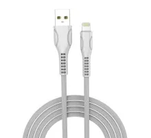 Дата кабель USB 2.0 AM to Lightning 1.0m line-drawing white ColorWay (CW-CBUL027-WH)