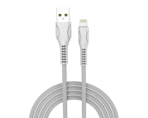 Дата кабель ColorWay USB 2.0 AM to Lightning 1.0m line-drawing white (CW-CBUL027-WH)