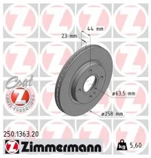 Гальмівний диск ZIMMERMANN 250.1363.20