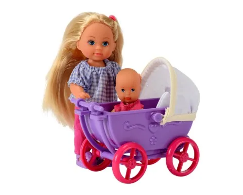 Кукла Simba Эви с малышом в коляске (5736241)