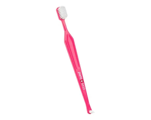 Зубна щітка Paro Swiss M39 середньої жорсткості рожева (7610458007167-pink)