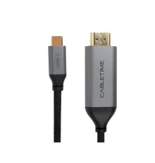 Перехідник USB-C to HDMI, 4K, Ultra HD, V2.0 1.8m PowerPlant (CA913350)