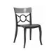 Кухонний стілець PAPATYA o-pera-s сидіння чорне, верх прозоро-дим (2232)