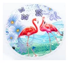 Рушник MirSon пляжний №5053 Summer Time Bright flamingo 150x150 см (2200003180664)