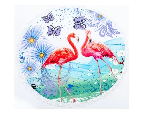 Рушник MirSon пляжний №5053 Summer Time Bright flamingo 150x150 см (2200003180664)