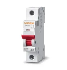 Автоматичний вимикач Videx RS4 RESIST 1п 63А С 4,5кА (VF-RS4-AV1C63)