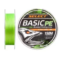 Шнур Select Basic PE 150m Light Green 0.10mm 10lb/4.8kg (1870.18.12)