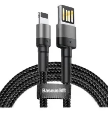 Дата кабель USB 2.0 AM to Lightning 1.0m 2.4A Cafule Special Edition Black-Grey Baseus (CALKLF-GG1)