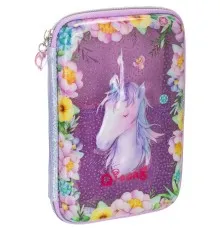 Пенал Cool For School з віконцем 1 відділення з органайзером фіолетовий (QT-5750-Purple)
