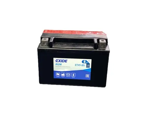 Аккумулятор автомобильный EXIDE AGM 8Ah (+/-) (120EN) (ETX9-BS)