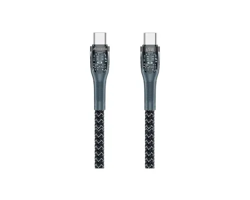 Дата кабель USB-C to USB-C 1.3m Lotto PD-B89CC Black Proda (PD-B89 (C-C)-BK)