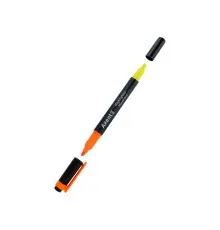 Маркер Axent Highlighter Dual 2-4 мм клиновидный оранжевый+желтый (2534-12-A)