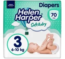 Підгузки Helen Harper Soft&Dry New Midi Розмір 3 (6-10 кг) 70 шт (2316773)