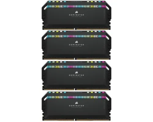 Модуль памяті для компютера DDR5 64GB (4x16GB) 6200 MHz Dominator Platinum RGB Black Corsair (CMT64GX5M4B6200C32)