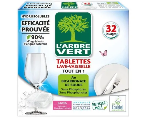 Таблетки для посудомийних машин LArbre Vert All in 1 32 шт. (3450601046810)