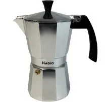 Гейзерна кавоварка Magio Срібляста 9 порції 450 мл (MG-1003)