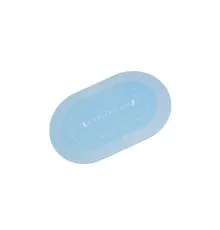 Килимок для ванної Stenson суперпоглинаючий 50 х 80 см овальний світло-синій (R30940 l.blue)