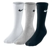 Шкарпетки Nike U NK V CUSH CREW - 3PR VALUE SX4508-965 38-42 3 пари Чорний/Білий/Сірий (685068095467)
