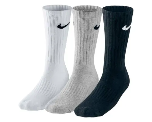 Шкарпетки Nike U NK V CUSH CREW - 3PR VALUE SX4508-965 38-42 3 пари Чорний/Білий/Сірий (685068095467)