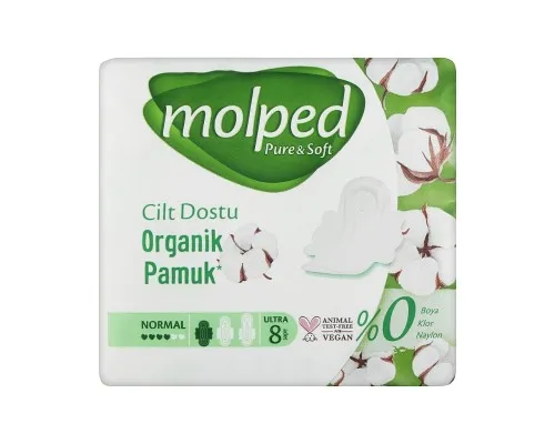 Гігієнічні прокладки Molped Pure&Soft Normal 4 краплі 8 шт. (8690536842186)