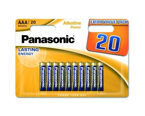 Батарейка Panasonic AAA LR03 Alkaline Power * 20 (LR03REB/20BW)