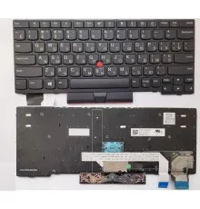 Клавиатура ноутбука Lenovo ThinkPad X280 черная с черной,трек (A46075)