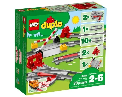 Конструктор LEGO DUPLO Town Рельсы 23 деталей (10882)