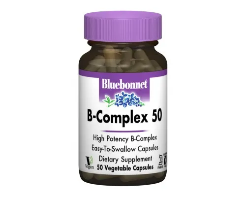 Вітамін Bluebonnet Nutrition В-Комплекс 50, 50 гелевих капсул (BLB0410)