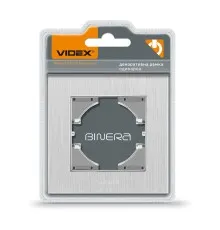 Рамка Videx BINERA сріблястий алюміній одинарні (VF-BNFRA1H-SL)