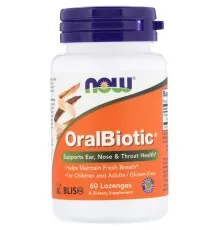 Пробіотики Now Foods Орал Пробиотики, OralBiotic, 60 леденцов (NOW-02921)
