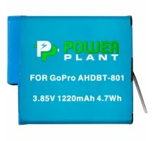 Аккумулятор к фото/видео PowerPlant GoPro AHDBT-801 1220mAh (декодирован) (CB970377)