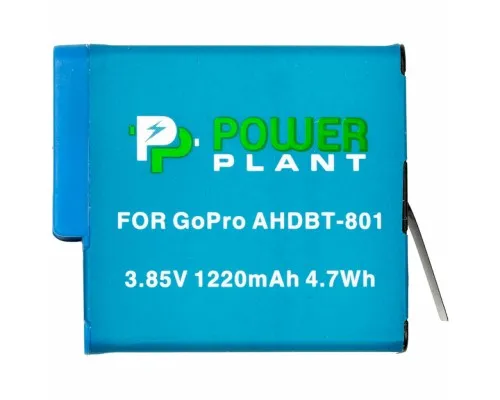 Акумулятор до фото/відео PowerPlant GoPro AHDBT-801 1220mAh (декодирован) (CB970377)