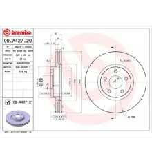 Тормозной диск Brembo 09.A427.21