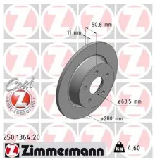 Тормозной диск ZIMMERMANN 250.1364.20