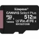 Карта памяті Kingston 512GB microSDXC class 10 UHS-I U3 V30 A1 Canvas Select Plus (SDCS2/512GBSP)