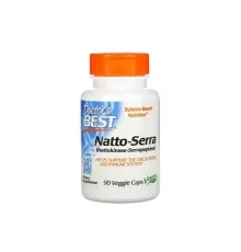 Вітамін Doctor's Best Наттокіназа і Серрапептаза, Natto-Serra, 90 вегетаріанських (DRB-00294)