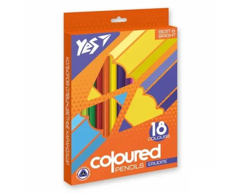 Карандаши цветные Yes Erudite 18 цв (290643)